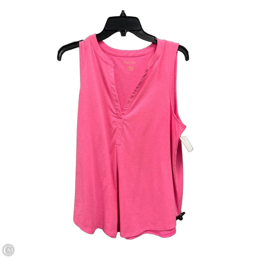 Top Sleeveless Designer By Lilly Pulitzer In Pink, Size: L