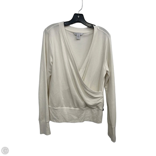 Top Long Sleeve By Athleta In Cream, Size: M