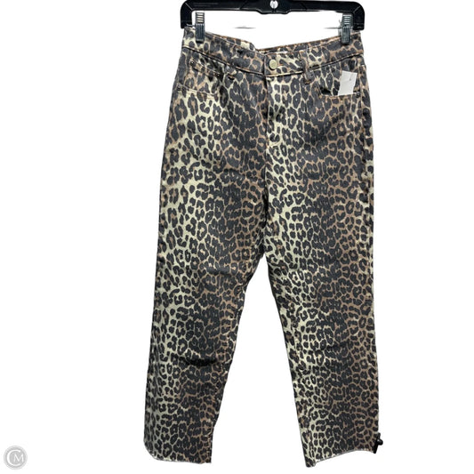 Jeans Straight By Oat In Brown & Cream, Size: 6