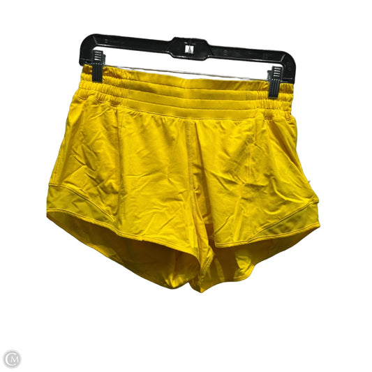 Athletic Shorts By Lululemon In Yellow, Size: 8
