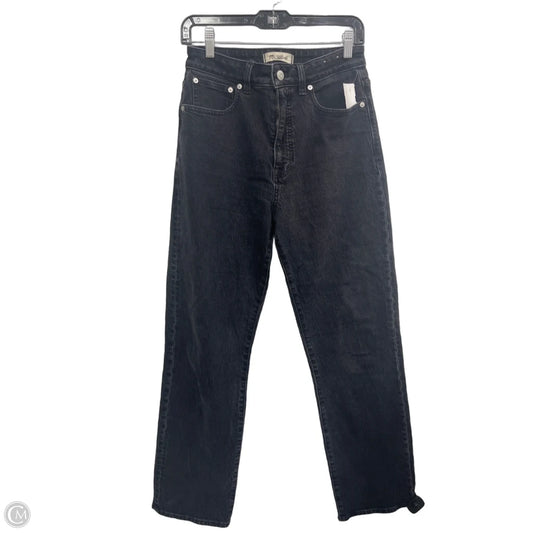 Jeans Straight By Madewell In Black Denim, Size: 4