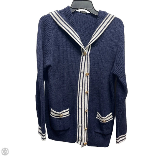 Sweater Cardigan By Talbots In Navy, Size: M