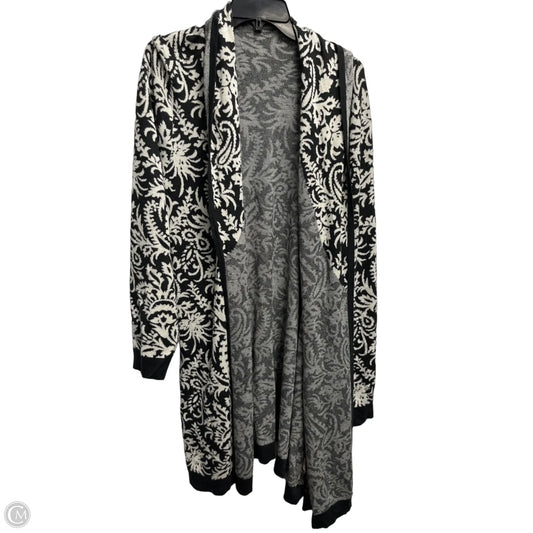 Sweater Cardigan By Soft Surroundings In Black & White, Size: 3x