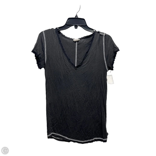 Top Short Sleeve By Pol In Black & White, Size: S