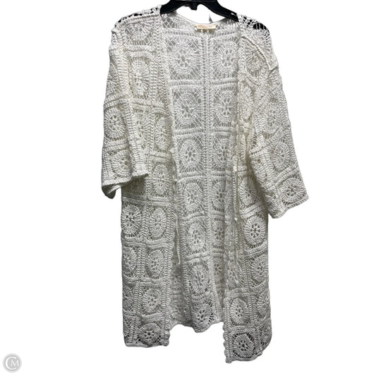Sweater Cardigan By Solitaire In White, Size: Osfm