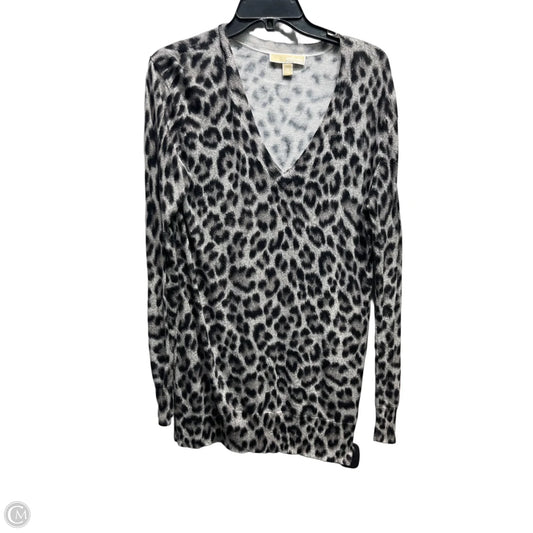 Top Long Sleeve By Michael By Michael Kors In Black & Grey, Size: M
