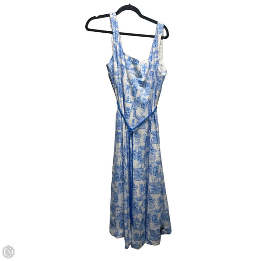 Dress Designer By Karl Lagerfeld In Blue & White, Size: 12