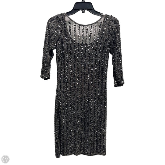 Dress Party Short By AIDAN MATTOX In Black & Silver, Size: 2