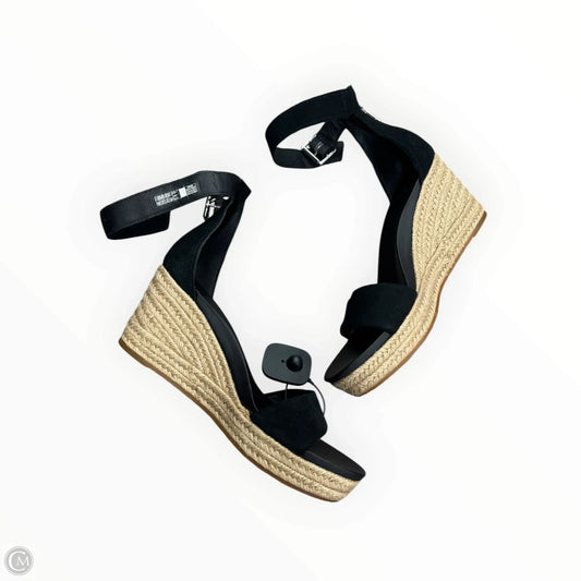 Sandals Heels Wedge By Ugg In Black, Size: 7.5