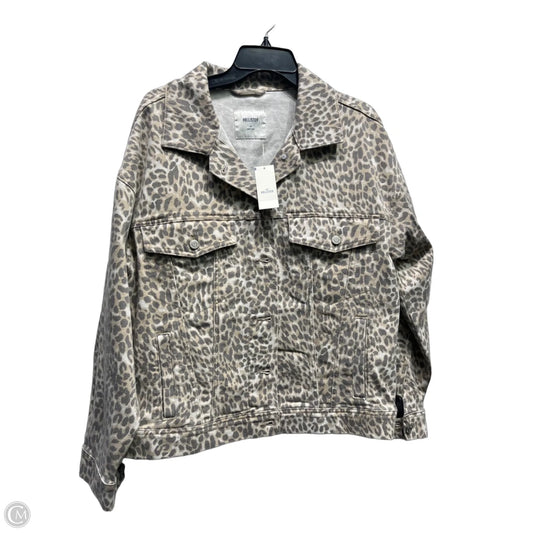 Jacket Denim By Hollister In Brown & Cream, Size: M