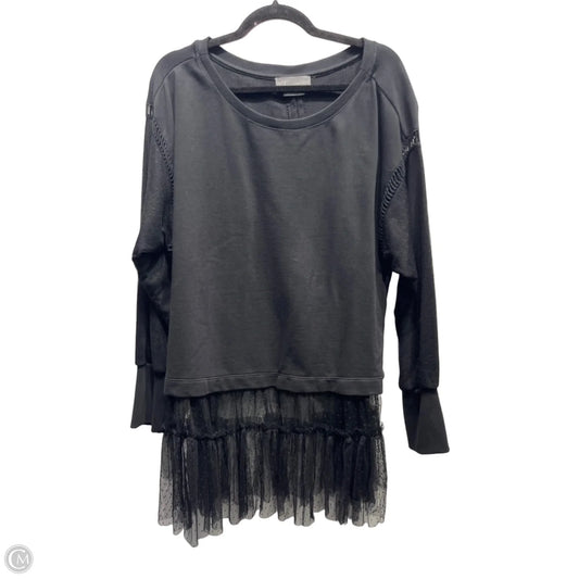 Top Long Sleeve By Anthropologie In Black, Size: Xl