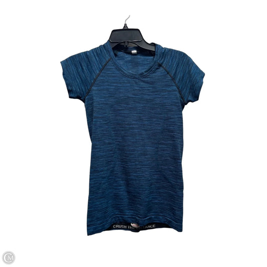 Athletic Top Short Sleeve By Lululemon In Blue, Size: 6