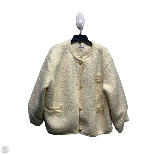 Jacket Faux Fur & Sherpa By Future Collective In Cream, Size: 1x