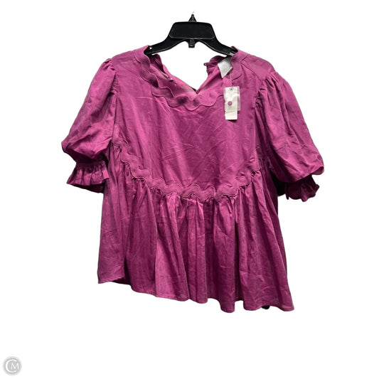 Top Short Sleeve By Mare Mare In Purple, Size: Xl