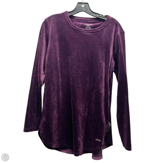 Top Long Sleeve By Calvin Klein In Maroon, Size: S