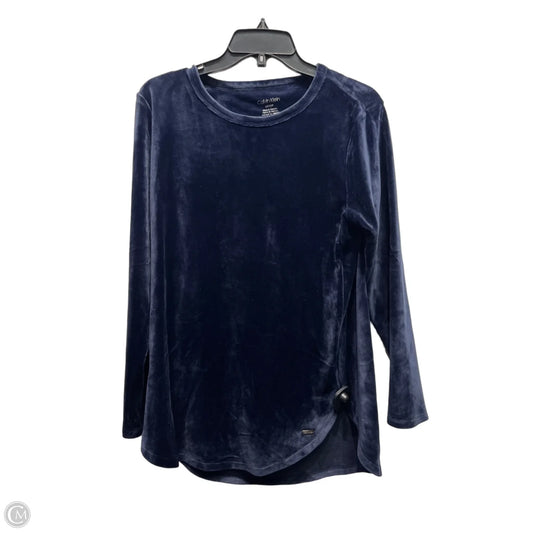 Top Long Sleeve By Calvin Klein In Blue, Size: S