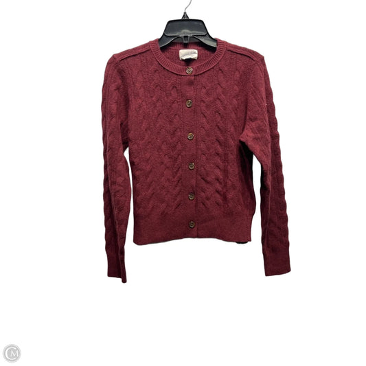 Sweater Cardigan By Universal Thread In Maroon, Size: S