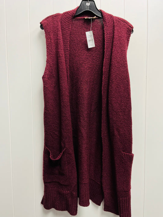 Vest Sweater By Loft O In Purple, Size: S