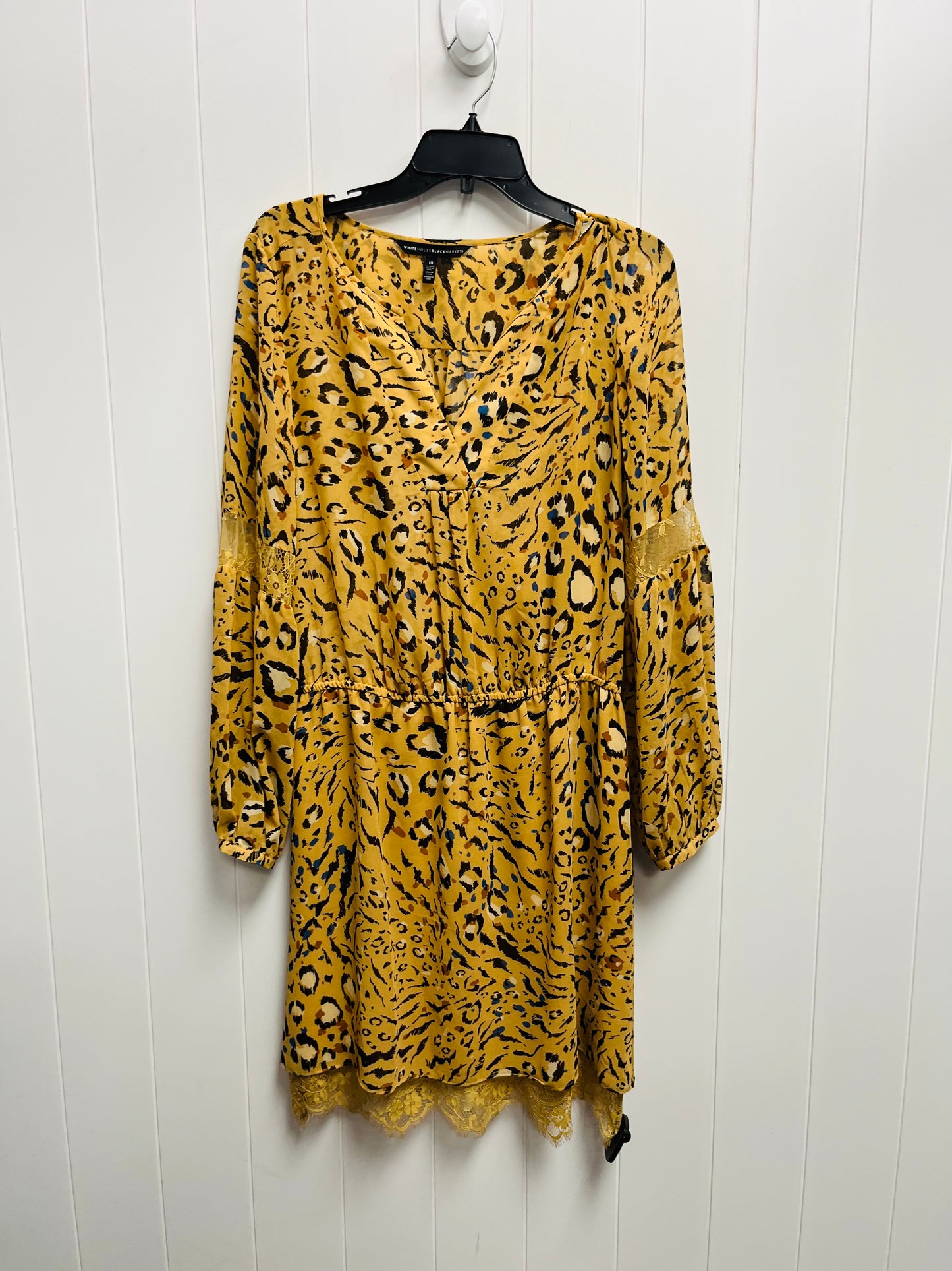 Dress Casual Short By White House Black Market In Animal Print, Size: 10