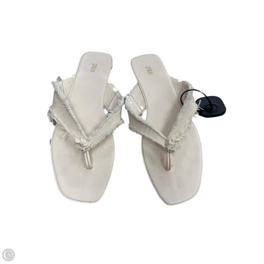 Sandals Flats By Zara In Cream, Size: 9