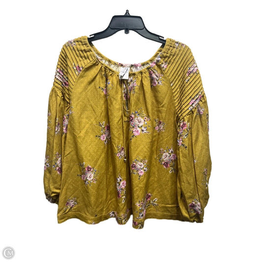 Top Long Sleeve By steele In Green, Size: Xs