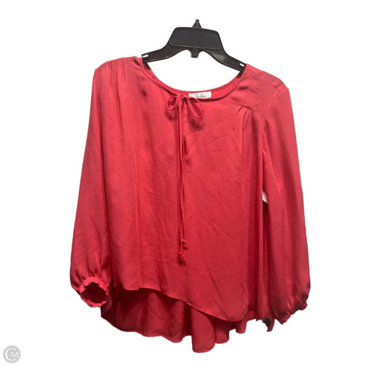 Top Long Sleeve By Parker In Coral, Size: S