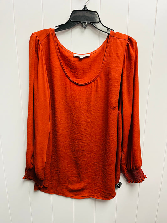 Top Long Sleeve By Loft In Orange, Size: 18