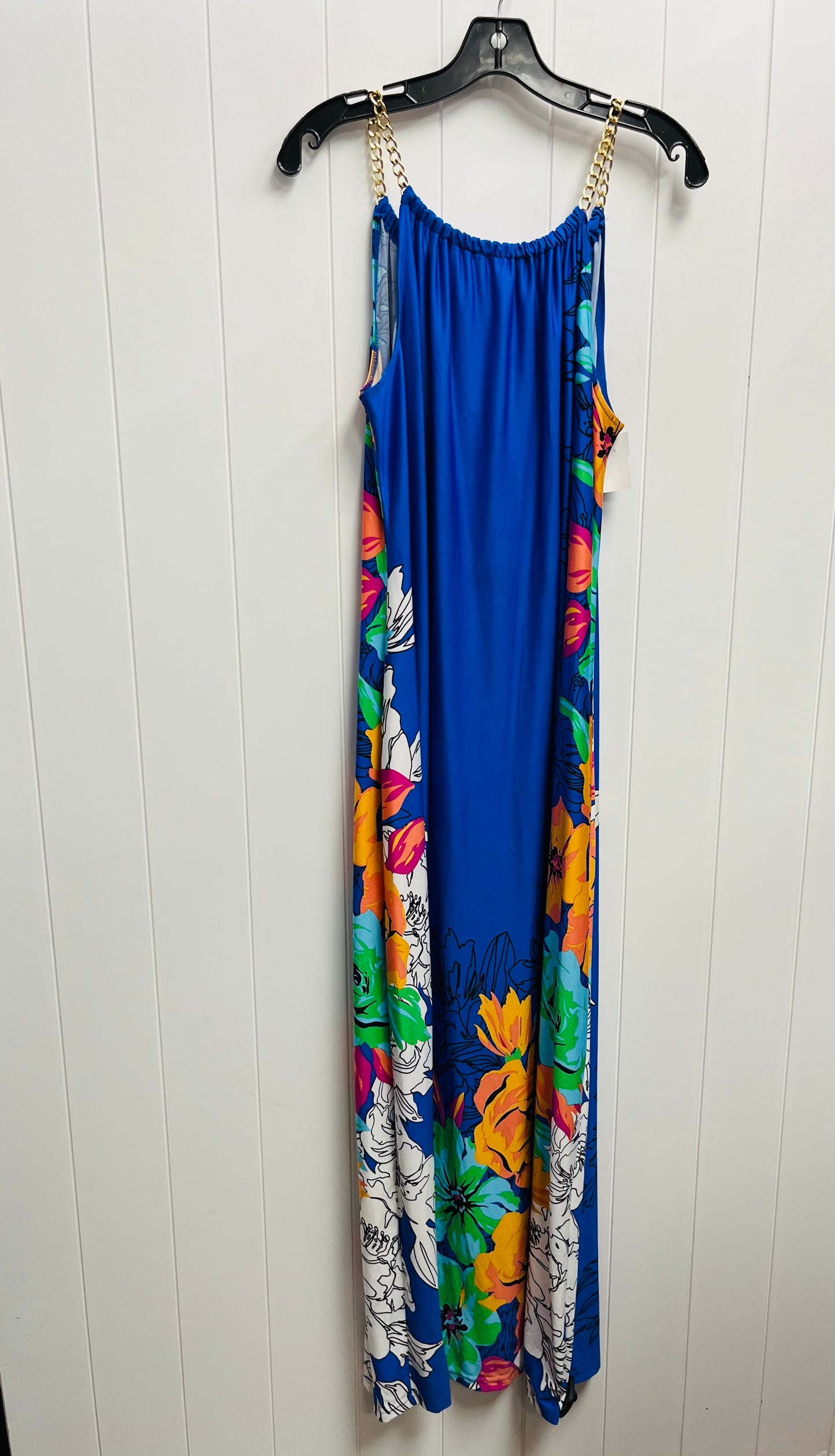 Dress Casual Maxi By Nina Leonard In Blue, Size: Xl