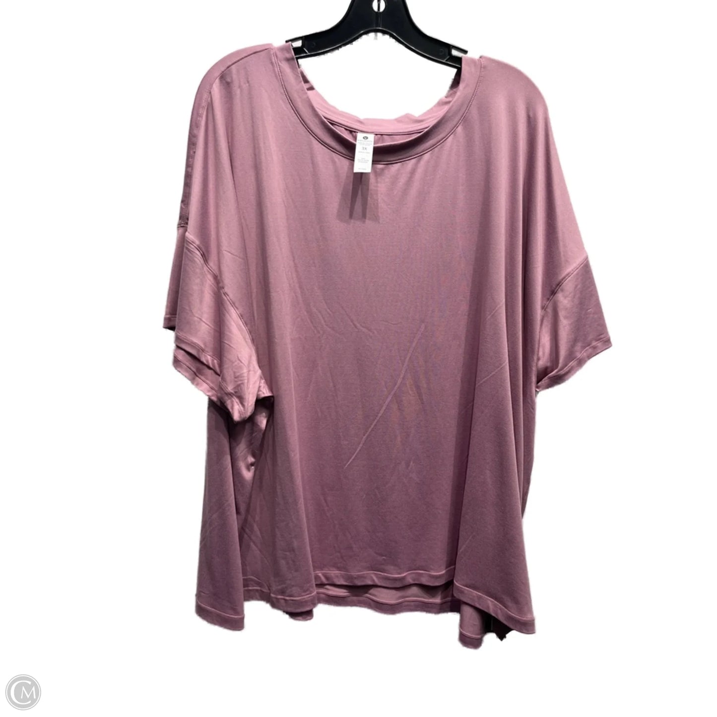 Athletic Top Short Sleeve By Velocity In Purple, Size: 3x