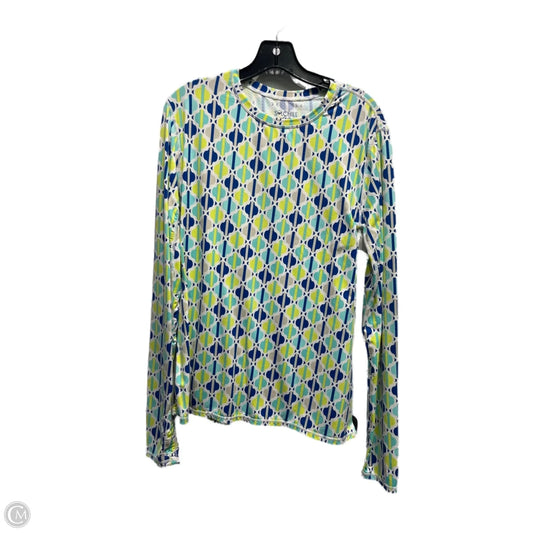 Top Long Sleeve By SOL CHILL In Black & Green, Size: L
