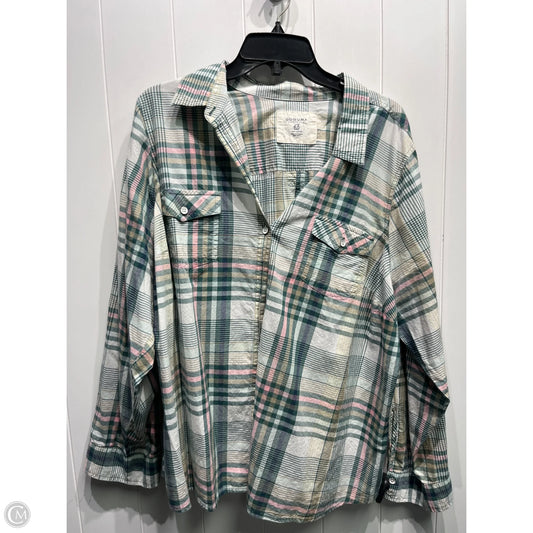 Top Long Sleeve By Sonoma In Green, Size: 2x