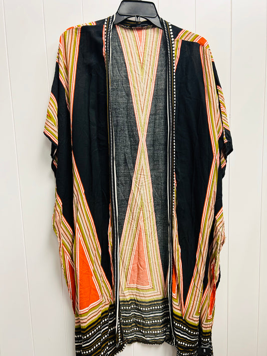 Kimono By Zanzea In Black & Orange, Size: L