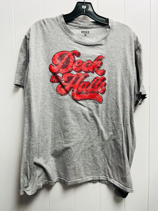 Top Short Sleeve Basic By Clothes Mentor In Grey, Size: Xl