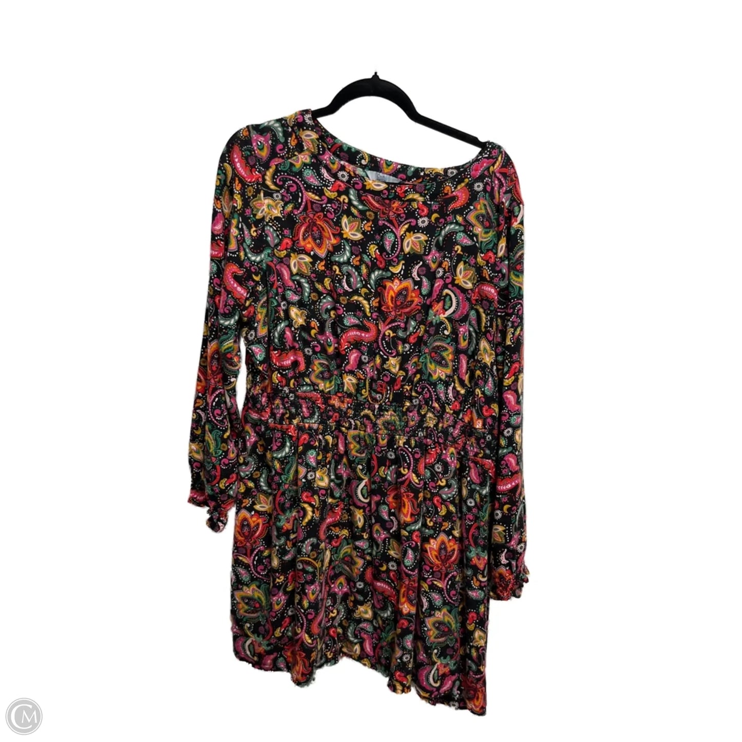 Dress Casual Short By Croft And Barrow In Black & Pink, Size: 1x