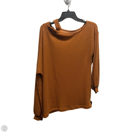 Top Long Sleeve By Clothes Mentor In Brown, Size: M