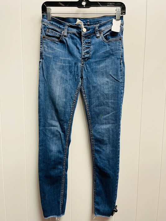 Jeans Skinny By Free People In Blue Denim, Size: 6