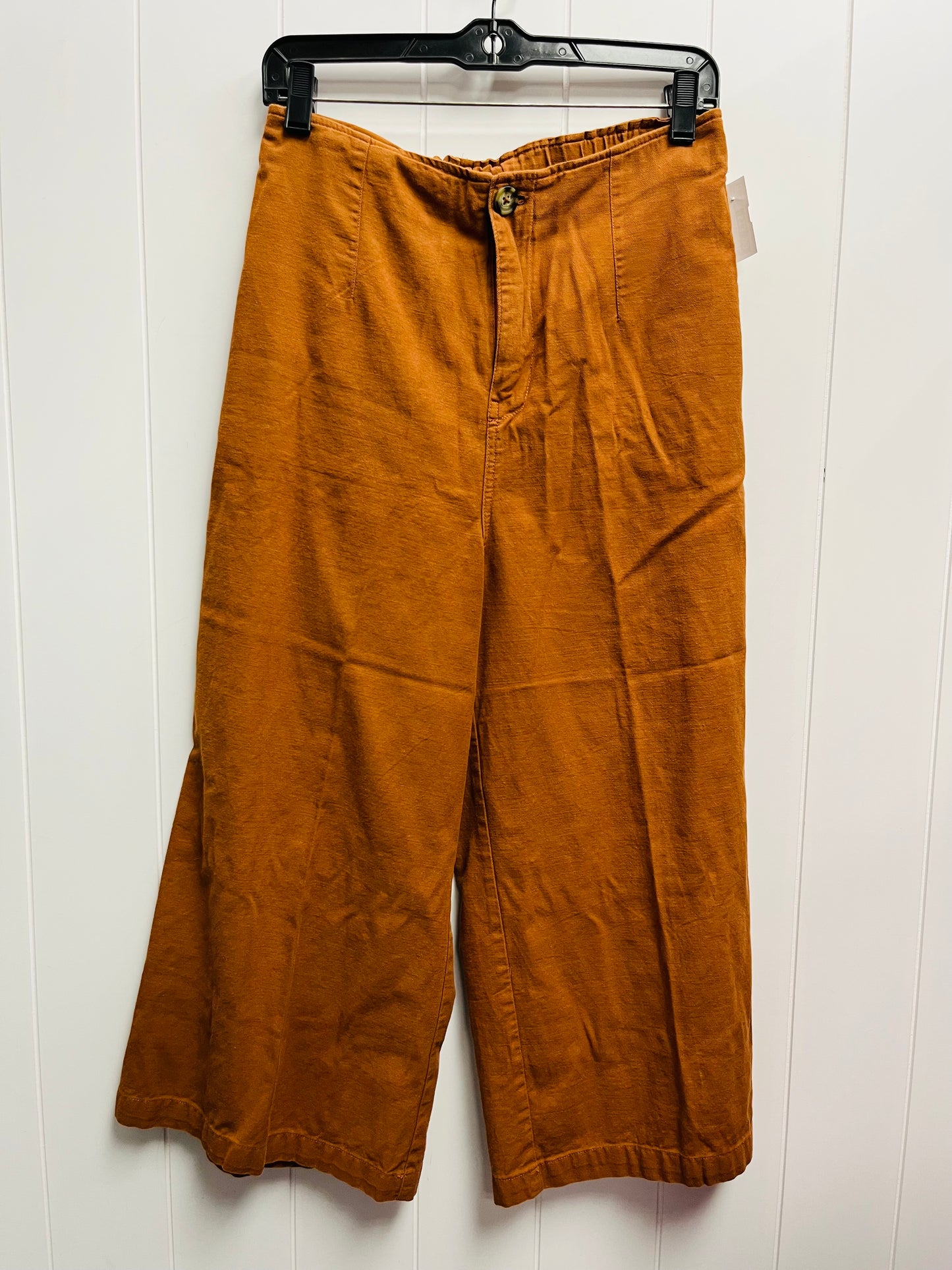 Pants Wide Leg By Good Luck Gem In Brown, Size: L