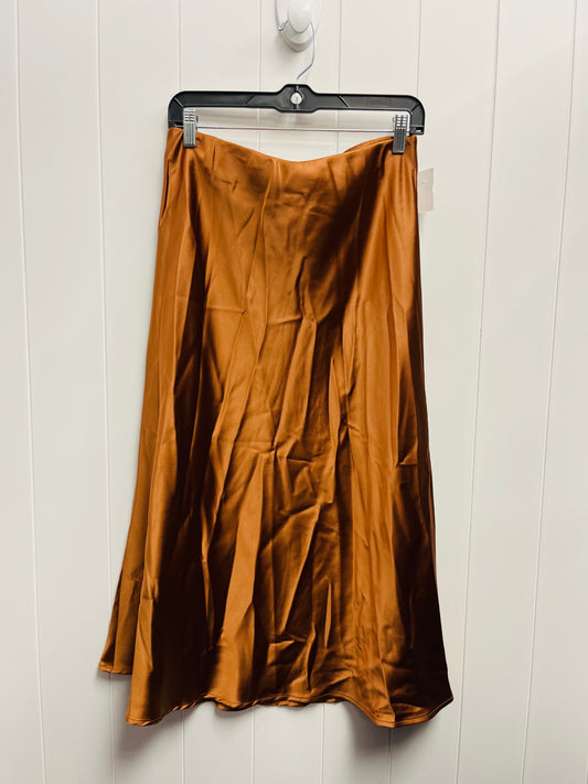 Skirt Midi By Clothes Mentor In Orange, Size: L