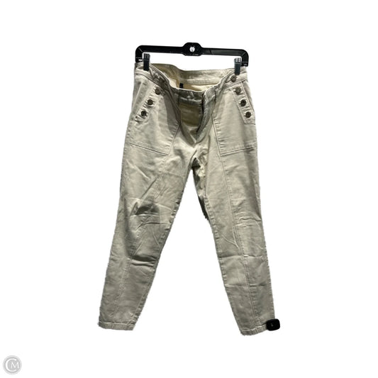 Jeans Skinny By White House Black Market In Cream Denim, Size: 10