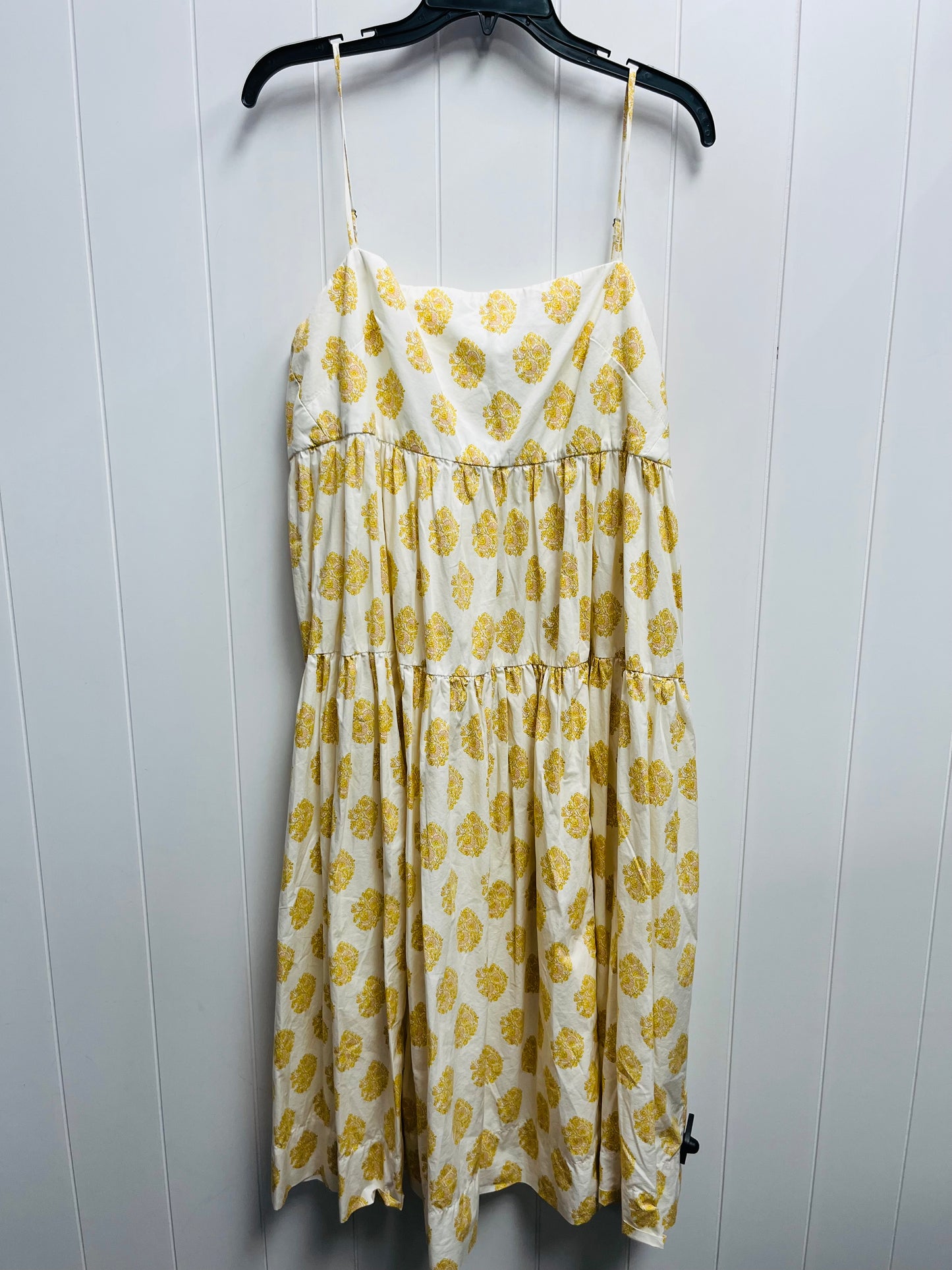 Dress Casual Midi By J. Crew In Yellow, Size: 16