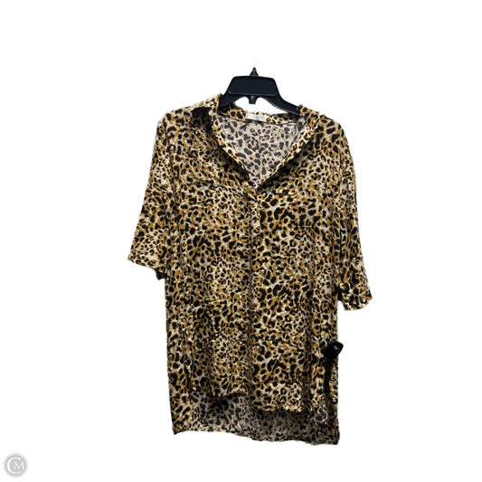 Top Long Sleeve By ekouaer In Animal Print, Size: S