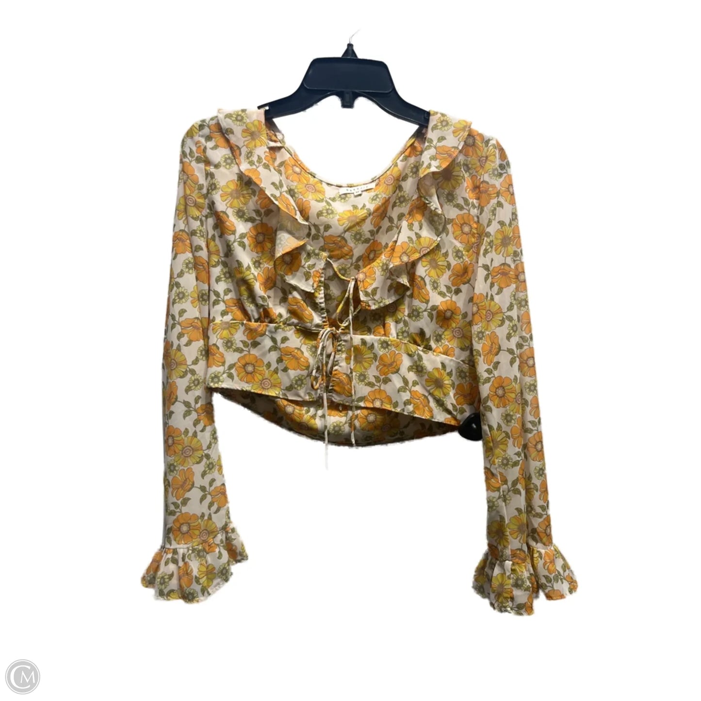 Top Long Sleeve By BAEVELY In Orange, Size: M