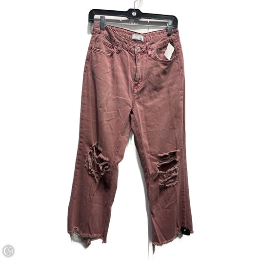 Jeans Boot Cut By Vervet In Pink Denim, Size: 4