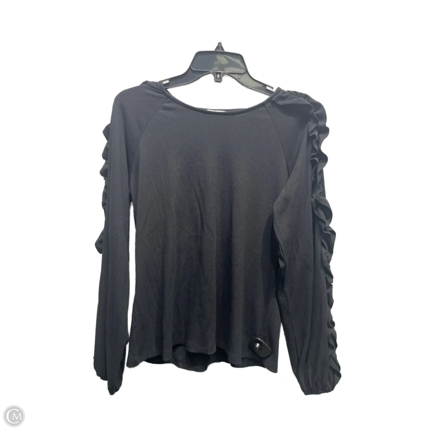 Top Long Sleeve By studio park In Black, Size: S