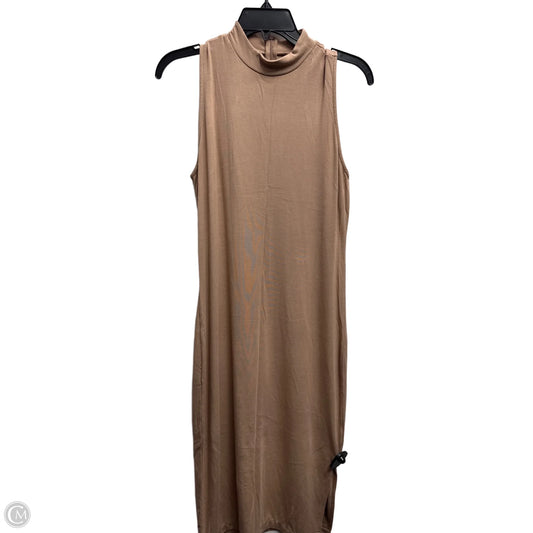 Dress Casual Midi By gibsonlook In Tan, Size: M