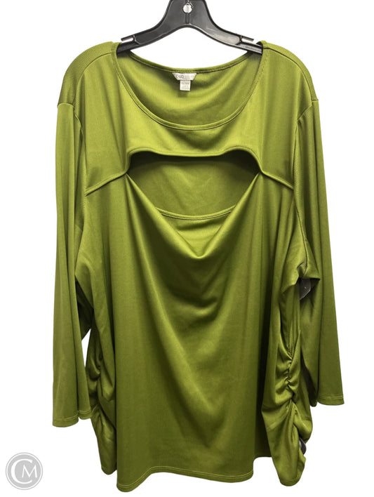 Top Long Sleeve By Cato In Green, Size: 26