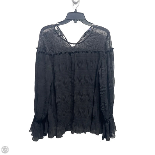 Top Long Sleeve By kld In Black, Size: L