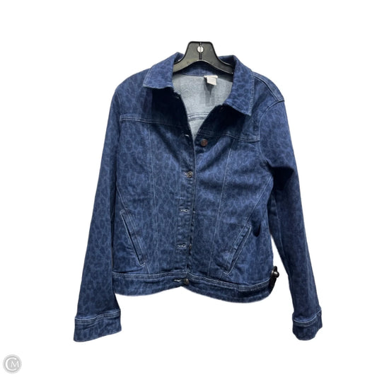 Jacket Denim By Chicos In Blue Denim, Size: 4