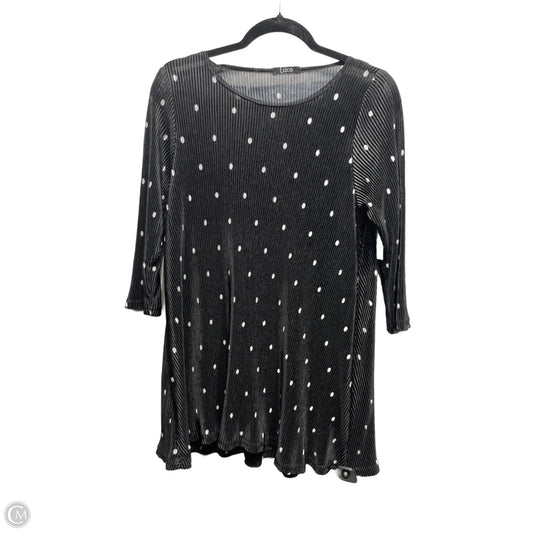 Tunic Long Sleeve By lace In Black & White, Size: S