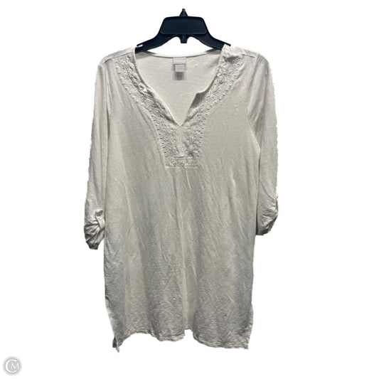 Top Long Sleeve By Chicos In White, Size: S
